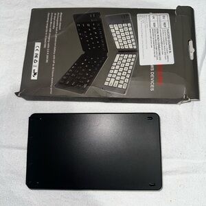Black Wireless Bluetooth Keyboard for Tablets - Compact Portable